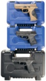 Three Smith & Wesson M&P Semi-Automatic Pistols with Cases