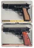 Two Cased Browning Semi-Automatic Pistols