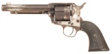 Antique Colt SAA Revolver, Holster Rig, Letter
