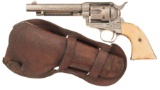 Engraved Antique Colt Frontier Six Shooter SAA Revolver