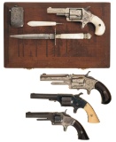 Four Antique American Spur Trigger Revolvers