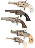 Five American Spur Trigger Revolvers