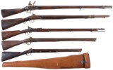 Five Antique Long Guns