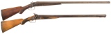 Two Engraved Double Barrel Shotguns