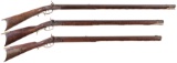 Three Percussion American Long Rifles
