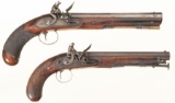 Two Engraved Flintlock Pistols