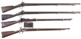 Four Antique U.S. Military Long Guns