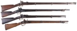 Four Antique Military Long Guns
