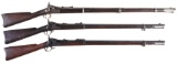 Three U.S. Springfield Trapdoor Rifles