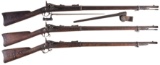 Three U.S. Springfield Model 1873 Trapdoor Rifles