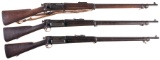 Three U.S. Springfield Krag-Jorgensen Bolt Action Rifles