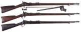 Three U.S. Springfield Model 1873 Trapdoor Rifles