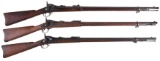 Three U.S. Springfield Trapdoor Rifles