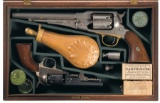 Two American Percussion Revolvers with a Case