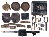 Case of Accessories and Assortment of Civil War Era Kit