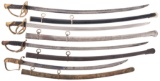 Four Swords with Scabbards