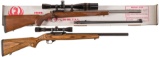 Two Ruger Rimfire Long Guns with Scopes