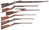 Six Single Shot Rifles