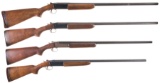 Four Winchester Model 37 Single Shot Shotguns