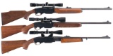 Three Remington Rifles with Scopes