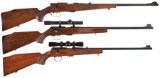 Three Anschutz Bolt Action Rifles