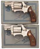 Two Smith & Wesson Model 37 Double Action Revolvers with Boxes