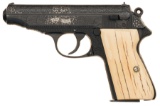 Engraved Walther PP Semi-Automatic Pistol