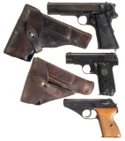 Three Nazi Marked Semi-Automatic Pistols
