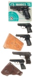 Five Soviet Bloc Semi-Automatic Pistols