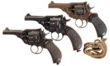 Three Webley & Scott Military Double Action Revolvers