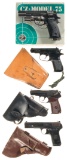 Four Soviet Bloc Semi-Automatic Pistols