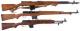 Three Military Semi-Automatic Longarms