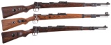 Three World War II German Bolt Action Rifles