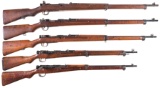 Five Japanese Military Bolt Action Rifles