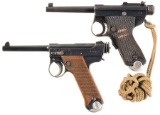 Two Imperial Japanese Military Semi-Automatic Pistols