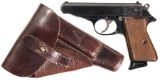 Walther 22 LR Model PP Semi-Automatic Pistol with Holster