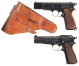 Two Fabrique Nationale High Power Semi-Automatic Pistols