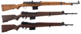 Three Military Semi-Automatic Rifles