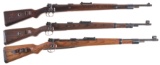 Three Nazi Mauser Bolt Action Rifles