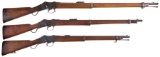 Three Martini Henry Single Shot Rifles