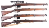 Four British Military Bolt Action Rifles