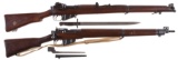 Two British Military Bolt Action Rifles with Bayonets