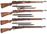 Four Japanese Military Bolt Action Rifles