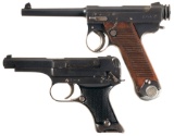 Two Imperial Japanese Semi-Automatic Pistols