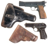 Two Nazi Proofed Military Pistols w/Holsters