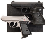 Two Walther Semi-Automatic Pistols w/Ex. Mags