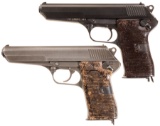 Two Czechoslovakian Semi-Automatic Pistols