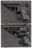 Two Walther/Interarms PPK/S Pistols