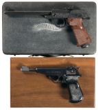 One Air Pistol and One Semi-Automatic Pistol with Cases
