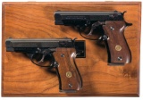 Cased Pair of Browning BDA-380 Semi-Automatic Pistols